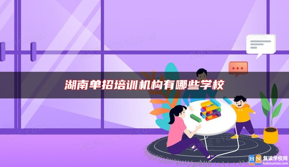 湖南单招培训机构有哪些学校