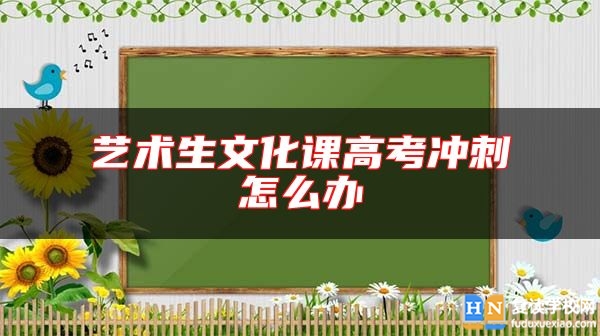 艺术生文化课高考冲刺怎么办