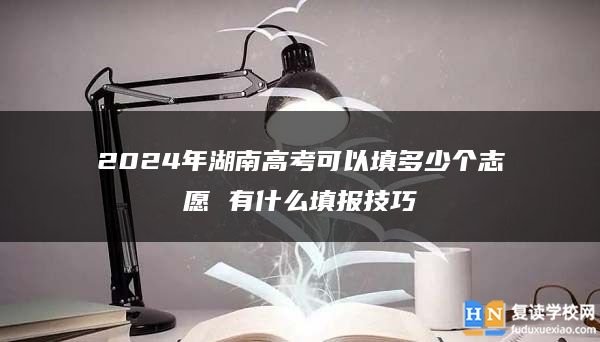 2024年湖南高考可以填多少个志愿 有什么填报技巧